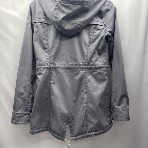 Abercrombie & Fitch Women’s Gray Utility Jacket Small Hooded Pockets PREPPY - Picture 11 of 15
